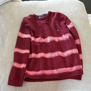 Striped Burgundy and Pink Sweater